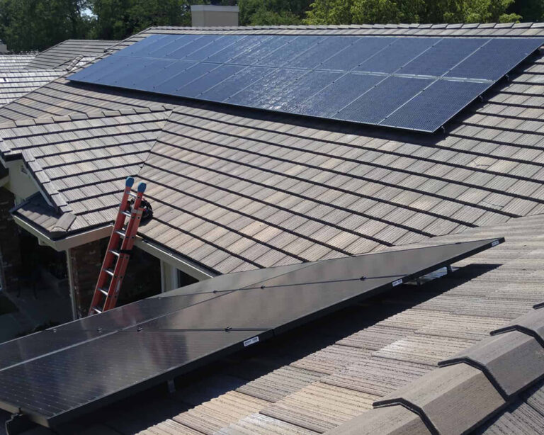 solar installation for residential roof work