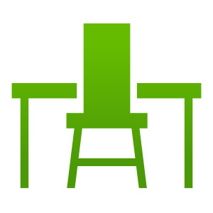 green desk