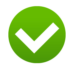 green checkmark icon